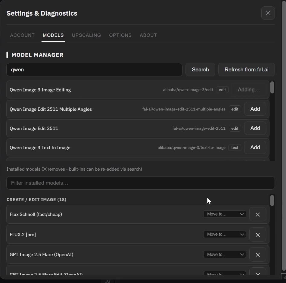 The Model Manager in the full tutorial